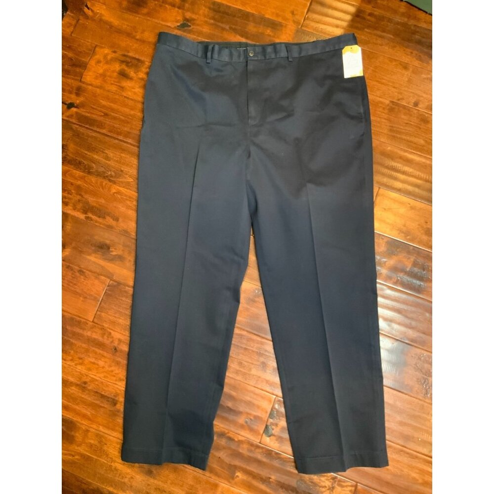 Brooks Brothers Navy Blue Baird McNutt Irish Linen Clark Dress Pants, Size 42
